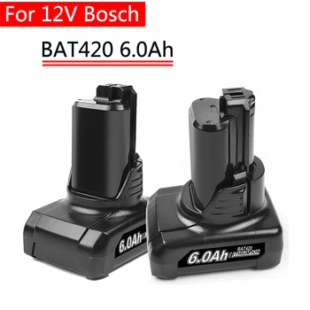Bosch 12V 6.0 Ah Li-ion BAT420 Náhradná Batéria pre Bosch BAT411 BAT412 BAT413 BAT414 10.8 V, Batéria Bezšnúrových elektrických Nástrojoch
