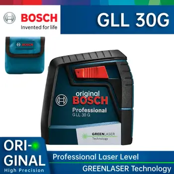 Bosch GLL30G Laser Úrovni Horizontu Vertikálne Opatrenie 40FT Aligner Štandard a Metrické Vládcov Viacúčelový Opatrenie Level Laser Zelená