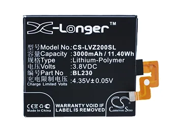 Cameron Čínsko 3000mAh Batérie BL230 pre Lenovo ATMOSFÉRA, Z2, ATMOSFÉRA Z2t, ATMOSFÉRA Z2w