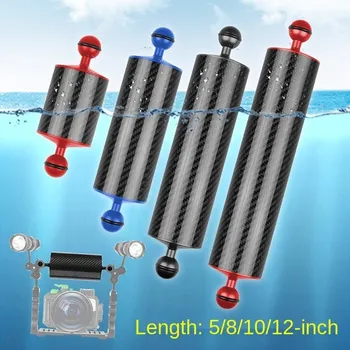 Carbon Fiber Rozšírenie Zásobníka Rameno Float Vztlak Vodné Arm Dual Loptu zrkadlovka Potápanie pre Gopro yi EKEN pre DJI pre OSMO Akcia