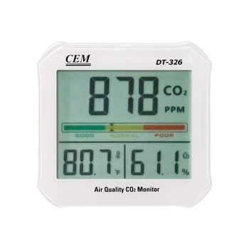 CEM DT-326 5000ppm Ploche Co2 Oxid Uhličitý Detektor Co2 Meter Monitor Snímača
