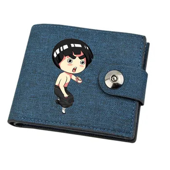 Chlapec Grile Mince Kabelku Anime Číne kung fu star Cartoon Peňaženky Plátno Teenager Bežné Peňažné Držiteľ Bi-Fold Pracky Krátke Peňaženky