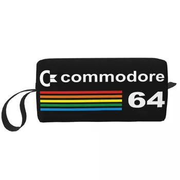 Commodore 64 Počítač Toaletná Taška Prenosná C64 Amiga Počítačový Geek, Blbecek Kozmetické make-up Organizátor pre Krásu Dopp Auta Prípade