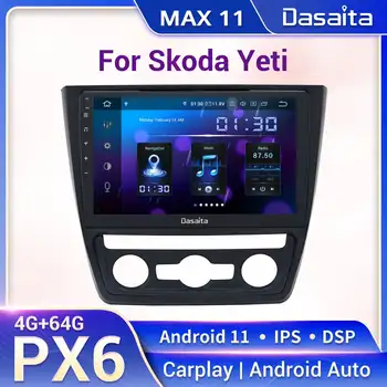 Dasaita Android11 Multimediálny Prehrávač pre Škoda Yeti roku 2009 do roku 2017 Stereo Android Auto Carplay 10.2