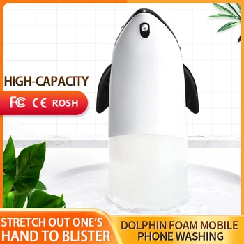 Delfíny Pena Na Umývanie Mobilný Telefón, Automatický Dávkovač Na Mydlo Antibakteriálne Touchless Infračervený Senzor Domov Kúpeľňových Doplnkov