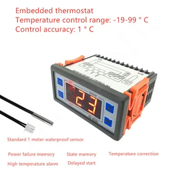 Digitálny inteligentný regulátor teploty studenej radič ukladacieho zariadenia nastaviteľný termostat skleníkových poľnohospodárstvo XD-W200