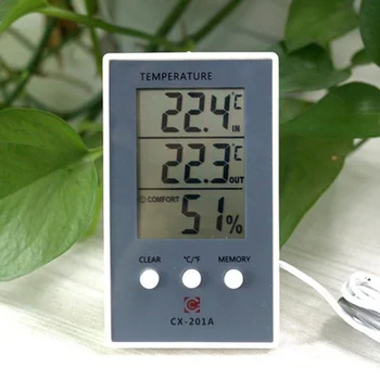 Digitálny LCD Krytý Vonkajší Teplomer, Vlhkomer, Baby Face Zobrazenie Teplota Vlhkosť Tester Meteo Stanica