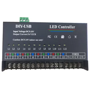 DIY-USB LED Controller 12 Spôsobov, ako Autonómne Programové RGB LED Controller DC5-24V Programovanie Regulátora RGB LED Controller