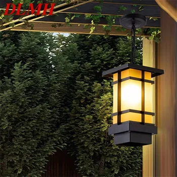 DLMH Klasická Prívesok Svetlo Vonkajšie Retro LED Lampa Vodotesný pre Výzdobu Chodby Domov