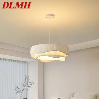 DLMH Moderný Prívesok Luster Svetlo LED Tvorivosti Vintage Záhybov Biele Závesné Svietidlo Pre Domáce Jedáleň, Spálňa