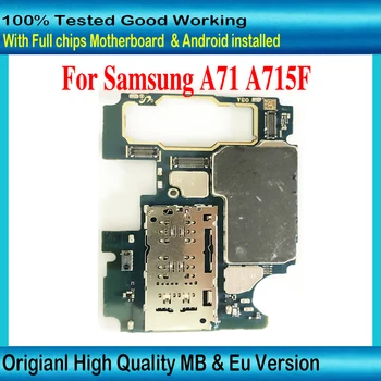 Doprava zadarmo Pôvodný Pre Samsung Galaxy A71 A715F Doske 128GB Logic Board Odomknutý Doske Pre Galaxy A715F Plný Čipy