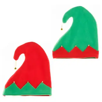 Dospelých Elf Klobúk Slávnostné Vianočné Elf Klobúk s zhodu Farieb Malý Zvon Prívesok Zimná Čiapka pre Dospelých, Deti Ideálne pre Nový Rok