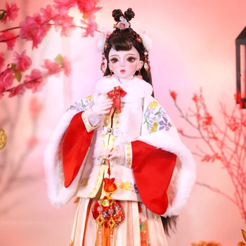 Dream Fairy 1/3 BJD Bábika Čínsky Nový Rok v štýle 62 CM Loptu Spájané Bábiku, Vrátane Oblečenie, Obuv, pokrývky hlavy High-end Vlastnú Bábiku