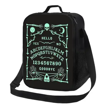 Duch Ouija Board Čiar Izolované Obed Taška pre Ženy Halloween Okultné Tepelnej Chladnejšie Lunch Box Deti v Školskom veku