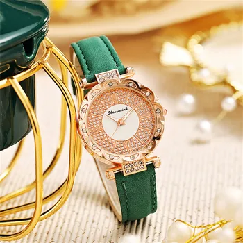 Dámske Hodinky Značky Luxusné Módne Dámske Kožené Hodinky Hodinky Ženy Ženy náramkové hodinky Quartz Montre Femme Relogio Digitálne