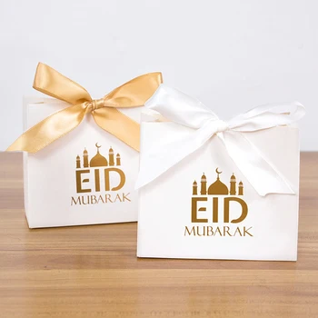 Eid Mubarak Candy Darčeka Ramadánu Islamskej Kareem Čokoláda Bowknot Packging Box Islamskej Moslimských Festival Party Dekorácie Dodanie