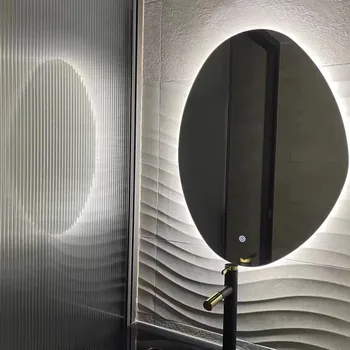 Elektrické Nordic Kúpeľňa Zrkadlo Svetlo Make-Up Fogless Smart Odd Tvar Kúpeľňa Zrkadlo Nepravidelný Jasné Espelho Redondo Domova
