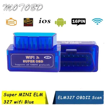 Elm-327 Obd2 Skener Elm327 V1.5 Wifi OBD 2 Diagnostický Scanner Pre Auto iOS OBDII ELM 327 v 1.5 Code Reader Diagnostické Nástroje