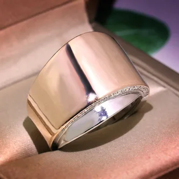 Európa a Amerika Geometrické Žiarivý Zirkón Zásnubné Prstene pre Ženy Nepravidelný Luxusný Svadobný Prsteň