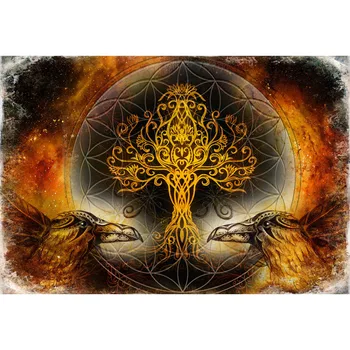 Fantasy Magic tree Diy Diamond Maľovanie Abstraktné vták Obraz Drahokamu Výšivky crystal Vrtné Práce home decor