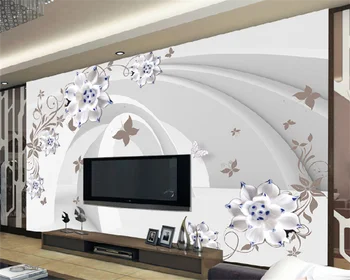 Fantasy úľavu kvety 3D trojrozmernom priestore domova nástenná maľba, TV joj, steny vlastnú tapetu pre obývacia izba luxus