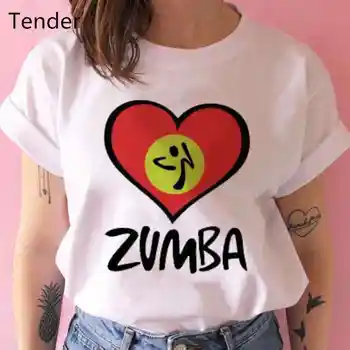 Fashion Tričko Ženy, Zumba Láska Grafické Tlače Krátky Rukáv Femme Harajuku Kawaii T-Shirt Pre Ženy 2023 Lete Žena Topy