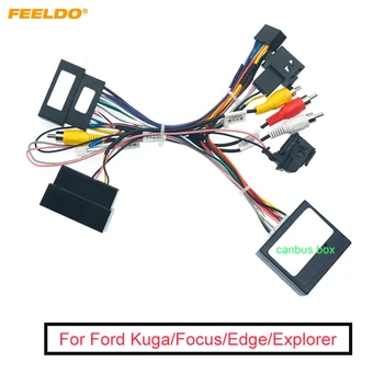FEELDO Auto 16Pin Android Stereo Výkon Elektroinštalácie Postroj S Canbus Pre Ford Kuga(18-19)/Zameranie(12-18)/Edge(15-18)/Explorer(18+)