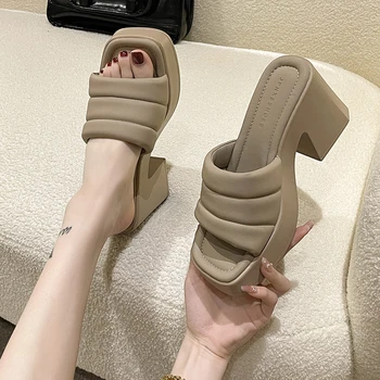 Flip Flops Papuče Pre Ženy Platformu Kliny Vonkajšie Domov Topánky Žena Módy Pohodlný Bežné Goth Sandál Podpätky Roman 2023 Lete