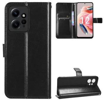 Flip puzdro Pre Xiao Redmi Poznámka 12 4G Prípade Peňaženky Magnetické Luxusný Kožený Kryt Pre Redmi Poznámka 12 4G Note12 Telefón Prípade