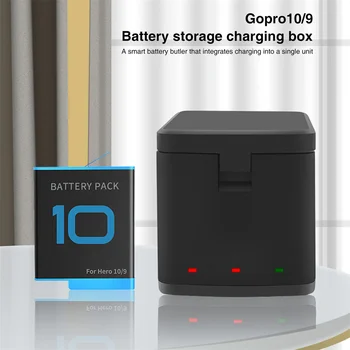 Fotoaparát Batérie pre GoPro Hero 10 9 Nabíjačka 1800mah 3-Spôsoby, ako Rýchlo Nabíjačka Pre Go Pro Hero 10 9 Akčné Kamery Príslušenstvo