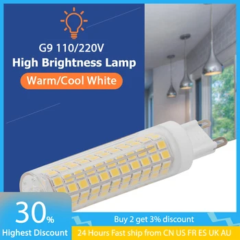 G9 LED Žiarovka 15W 1500LM SMD 2835 110V/220V 360 Lúč Stmievateľné Kukurica Svetlo Luster Keramiky Nahradiť Halogénové Lampy, Teplá/studená Biela