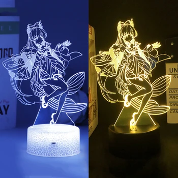 Genshin Vplyv Sangonomiya Kokomi Nočné Svetlo Pre Deti Anime Led Ilúziu Domova Lampa Priateľ Party Atmosféru Narodeniny Darček Decor