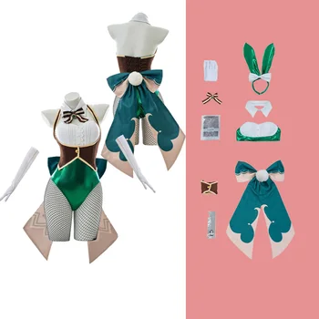 Genshin Vplyv Venti Barbatos Cosplay Kostým Bunny Dievčatá Jumpsuit Hru, Hranie Rolí Oblečenie Halloween Karneval Oblek