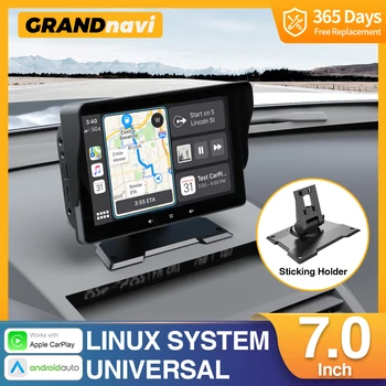 Grandnavi 7 palcový Carplay Auto Rádio Multimediálny Prehrávač Videa, Bezdrôtových Android Auto Dotykový Displej Pre Nissan Toyota universary