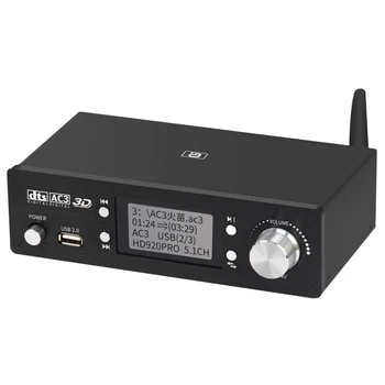HD920PRO 5.1 CH HD Audio Dekodér Bluetooth 5.0 Receiver, DOLBY Atmosférických DTS, AC3 4K 3D Converter SPDIF ARC PCUSB DAC(EÚ Zástrčky)