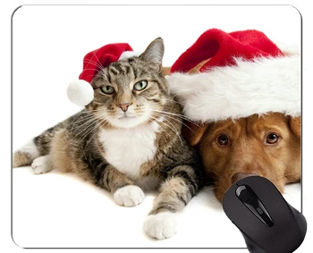 Herné Podložka pod Myš Vlastné,Mačiatko santa klobúk zvierat vianočné šteňa psa cat Home Office Príslušenstvo k Počítačom Mousepads