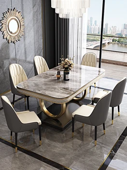 High-end atmosféru modernej jednoduché mramorový stôl vlastné taliansky ľahké luxusné BRIDLICE stôl a stoličky zmes nábytok veľkoobchod