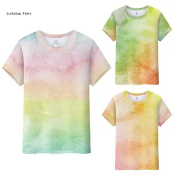 Horúce Holky Ženy T-shirt Farebné Tlač Krátke Sleeve T Shirt Streetwear Y2k