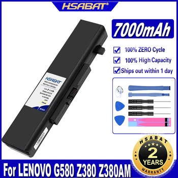 HSABAT Z380 Z380AM 7000mAh Notebook Batéria pre LENOVO G580 Y480 G480 V480 Y580 G580AM L11S6Y01 L11L6Y01 Batérie
