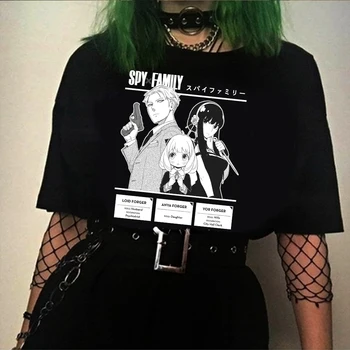 Japonsko, Anime Spy X Rodiny Anya Vytlačené T-Shirt Lete Krátky Rukáv Harajuku Hip Hop Tričká Topy