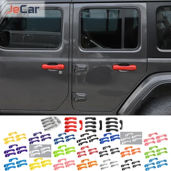 JeCar Dvere Auta /zadných dverí Rukoväť Kryt Výbava Decoraton Ochrany Nálepky Na Jeep Wrangler JL 2018 Až 4 Dvere, Exteriérové Doplnky