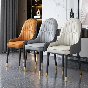 Jednoduché, moderné jedálenské stoličky módne svetlo luxusné kovové toaletný stolček vysoko elastickú špongia balkón voľný čas malé nábytok
