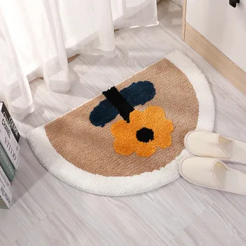 Jednoduché nový kvet rohože pastoračnej Japonský štýl dverí mat kúpeľňa absorpčné mat spálni koberec mat