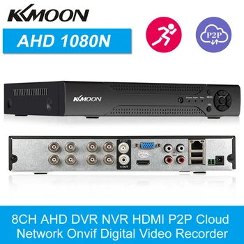 KKMOON 8CH Kanál Plný 1080N/720P AHD CCTV DVR, NVR HDMI P2P H. 264 HDMI DVR 8CH Systému Domov KAMEROVÝ Bezpečnostný Záznamník e-mail Alarm