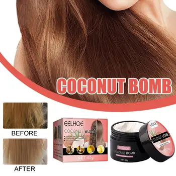 Kokosový Bomba Vyživujúce Maska na Vlasy Výživy Infusing Opravy Vlasy Vyživujú Vlasy Esenciálny Olej na Suché Vlasy Dropship Starostlivosť o Vlasy