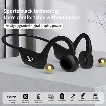 Kostné vedenie 360 zadarmo ohýbanie bezdrôtový 5.1 Bluetooth headset pamäťovú kartu, MP3 beží nepremokavé ultra clear bass headset