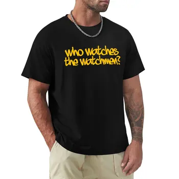 Kto sleduje watchmen? T-Shirt úžasný tričko T-shirt pre chlapca vlastné tričká navrhnúť vlastné pánske bavlnené tričko