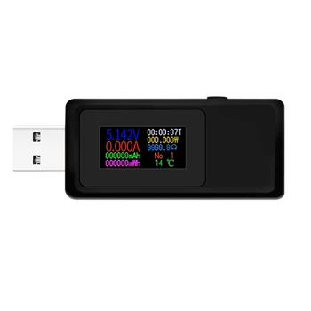 KWS-MX19 USB Tester DC 4V-30V 0-5A Prúd Napätie Detektora Moc Ammeter Digital Kapacita Nabíjačku Monitor-Black