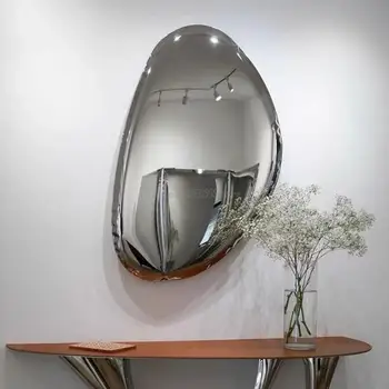 Kórejský Dekoratívne Zrkadlo Estetické Nordic Obývacia Izba Veľké Zrkadlo na Stenu Luxusné Nepravidelný Y2k Abstraktné Espejo Dekorácie WSW40XP