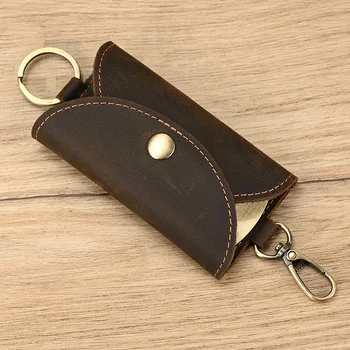 Kľúčové Peňaženky, Kožené Gazdiná Držiteľov Auto Keychain Kľúča Držiteľa Taška Prípade Unisex Peňaženka Kryt Jednoduché Jednofarebné Skladovanie Taška